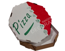 Caixa de pizza universal acabamento branco pardo